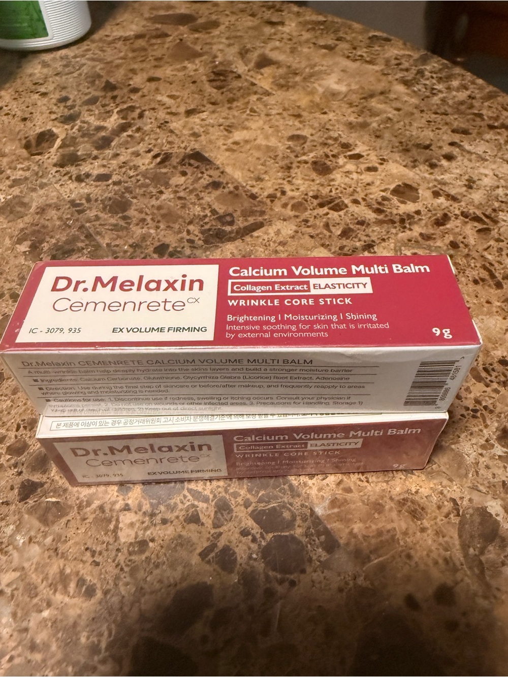 Calcium Volume Multi Balm - Pink/Red Dr. Melaxin- wrinkle core stick- 2 sticks/
